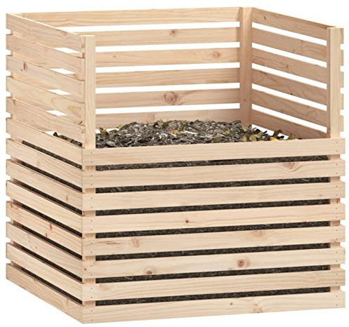 Tidyard Compostiera,Composter,Compostiera da Giardino Legno,Compostiere in Legno,Contenitore per Compost in Legno,Massello di Pino,100x100x102 cm