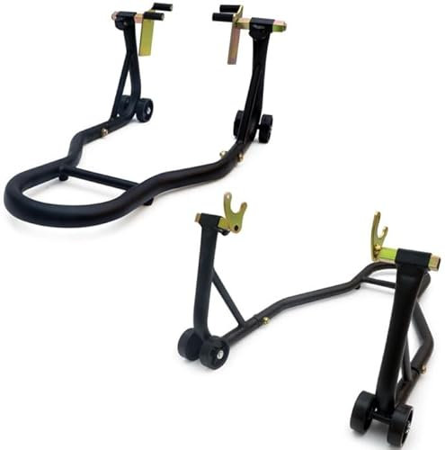 Paire de Béquilles lève-Moto Support Avant + arrière à fourches