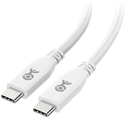 Cable Matters Câble USB4 avec données 40Gbps, Support vidéo 8K et Recharge de 240W 0,3m, Blanc - Entièrement Compatible USB-C et Thunderbolt 4