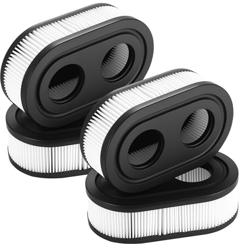 4 st Luftfilter för gräsklippare, luftfilter för gräsklippare, kompatibla med Briggs & Stratton-motorer 798452 593260, luftfilterreservdelar för gräsklippare