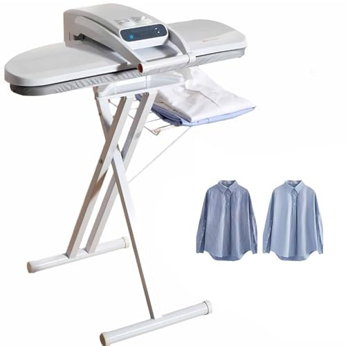 ZenSeFarin Prensa De Planchado a Vapor, Prensa De Vapor Comercial De Alta Resistencia,Plancha para Camisas con Pantalla Táctil LED,para Sábana, Funda De Almohada, Servilleta 1800W-Withbracket
