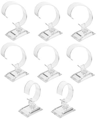LRXIYODE Soporte De Reloj Tipo C De PláStico 8 Piezas Organizador Antideslizante Para ExhibicióN De Relojes Pulseras Y Joyas En Hogar Y Tiendas 3.54X2.20X1.45 Pulgadas