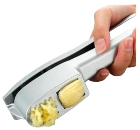 garlic press, Prensa y rebanador de ajo 2 en 1: picadora aluminio jengibre, con herramientas cocina for rebanar moler, for Garlic