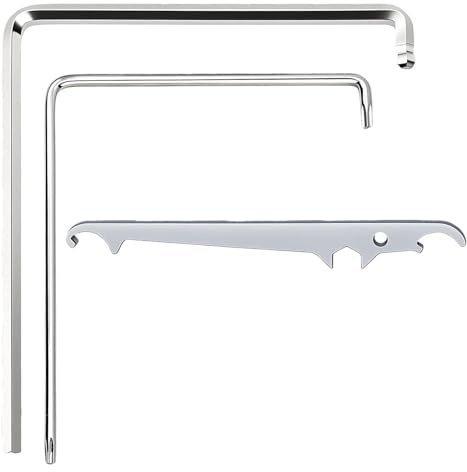 Juego de 3 herramientas de ajuste de ventana de acero de alta calidad, llave de ajuste de ventana con cromo, hexagonal de 4 mm y llave de ajuste Torx TX15 para ajuste de ventanas herrajes