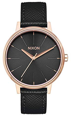Nixon Unisex Armbanduhr Kensington Leder Rose Gold / Black