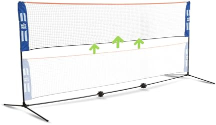 JOOLA HIT MIT Adjustable Height Portable Badminton Net Set - Competition Multi Sport Indoor or Outdoor Net for Playing Pickleball, Kids Volleyball, Soccer Tennis, Lawn Tennis - Easy and Fast Assembly