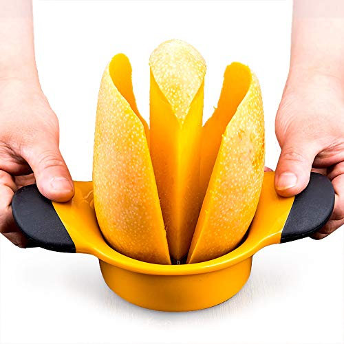 Mango Cutter Splitter Corer Slicer Mango Slicer Stainless Steel Blade Peeler and Corer Tool Mango Separator with Non-Slip Handle Ergonomic Rubber Grip Handle Non Slip,BPA-Free