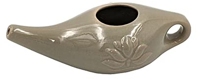 Biebri Jarra de limpieza nasal de cerámica 250 ml – Irrigador nasal apto para ducha nasal, alivia la congestión y facilita la respiración, lavado nasal suave para adultos y niños