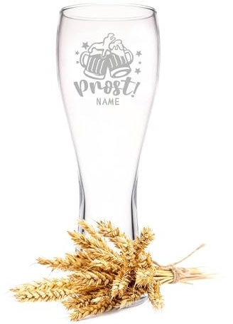 Leonardo Vaso de trigo con grabado – Cerveza – Personalizado con nombre – Regalos para papá en el Día del Padre – Regalo para conocedores de la cerveza – Idea de regalo para él hombres en cumpleaños –