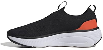 adidas Cloudfoam GO Sock Shoes, Zapatos Hombre, Core Black/Cloud White/Solar Red, 43 1/3 EU