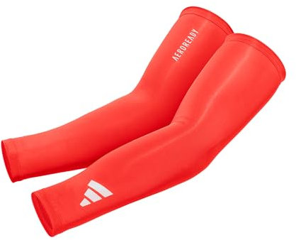 adidas Aeroready Compression Arm Sleeves Mangas Deportivas, Rojo, L-XL (Pack de 2) Unisex Adulto