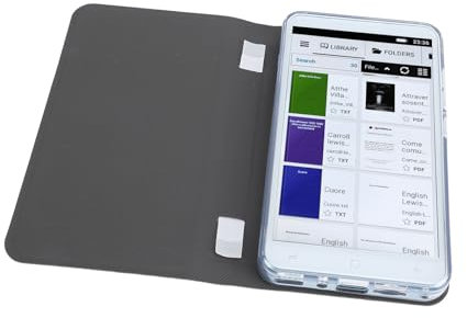 EReader, Lector de Libros Electrónicos con Pantalla Táctil LCD de 5, Lector de Libros Digital Portátil con Cámara de 5MP, 1+8GB, WiFi, Música, Bluetooth