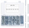 SZSLMY 430 Pcs M3 Carbon Steel Silver Flat Head Countersunk Bolts Set, Assorted Sizes 20mm-75mm, Right Hand Thread, Grade 8.8, Hardware/Bolts