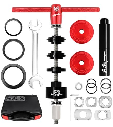 NEWFUN Einpresswerkzeug Fahrrad, Tretlager Werkzeug, Fahrrad Werkzeugkoffer, Professionelles Fahrrad-Einpresswerkzeug für die Montage und Demontage von BB86/30/92/PF30 Innenlagern, Fahrrad Innenlager