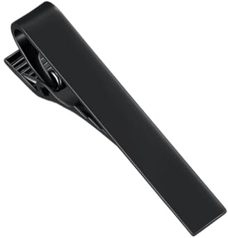 2 uds Clips de corbata Pin de corbata for hombres broche de barra Simple de tono metálico accesorios prácticos for corbatas broche alfileres de corbata for Clips de cuello for hombres(Black,S)
