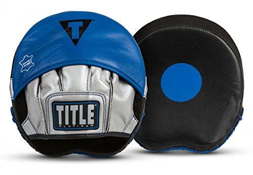 Platinum Perilous Micro Palm Mitts, Black/Silver/Blue - Boxing & Muay Thai Pads, Punching & Focus Mitts, MMA & Kickboxing Equipment
