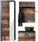trendteam smart living - Indy - Garderoben-Set (Kleiderschrank + Sitzbank + Garderobenpaneel) - Graphit Grau/Alteiche - (BxHxT) 160 x 192 x 37 cm - rustikales Design