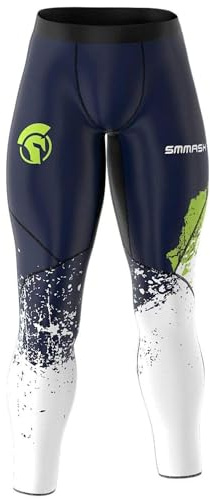 SMMASH Legion Neon Green Sport Långa Leggings för Män, Herr Kompression Löpning Leggings, Träning sporttights, funktionsunderbyxor, Gym, OCR, Andas och Lätt, Antibakteriellt material, Tillverkad i EU (S)