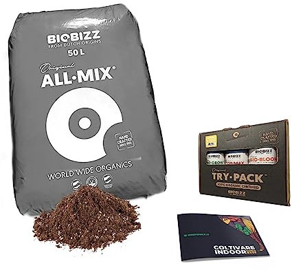 Idroponica Kit Biobizz all-Mix con Fertilizzante Biobizz Trypack Indoor/Outdoor + Guida Coltivazione Indoor Omaggio