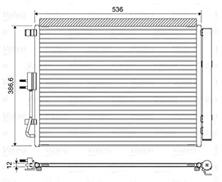VALEO 822598 Condensatore climatizzatore con essiccatore