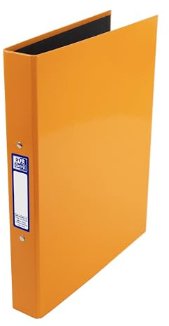 Oxford Premium A4 Ring Binder, Orange Single Folder, 25mm Capacity, Laminated Paper on Board