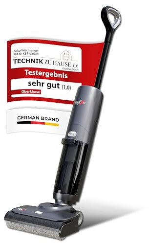 Flixxe X3 2in1 Nass Trockensauger Staubsauger mit Wischfunktion [DEUTSCHE Marke] Saugwischer Wischsauger kabellos mit Akku - Hochwertiger Nass- & Trockensauger - mit X-Sense Technologie & Doppeltank