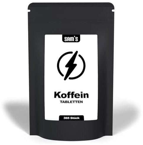 2 Phasen Koffeintabletten von SAM'S | mit hochwertigem NEWCAFF time release Koffein | die Koffein Tablette unterstützt die körperliche und geistige Leistung | geschmacksneutral, leicht schluckbar