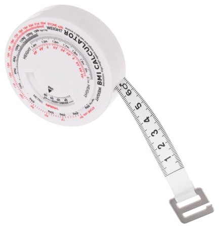 Beaupretty Cinta Métrica Corporal Redonda 1,5 m Para Medidor De Grasa Corporal y Calculadora De Imc, Plástico Duradero, Portátil Para Fitness, Medición Precisa De Cintura y Seguimiento De Salud