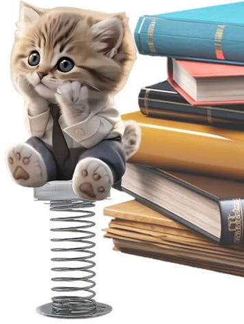 Dubbulon Décorations Tableau de Bord - Figurine Chat Dansante Décorative pour Voiture - Jouet Oscillant en Acrylique Accessoire d'Intérieur pour Berlines Voyage