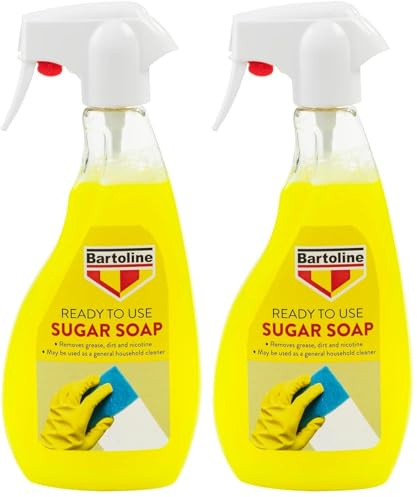 Bartoline Jabón de azúcar en aerosol listo para usar (500 ml): limpiador multisuperficies y prepintado (Paquete de 2)