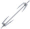 Juliyeh Silver Air Fryer Fork Metal Roast Chicken Fork Meat Spit ​Rods Grilled for Home Camping Picnic Outdoor and Indoor