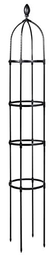 Garden Obelisk Trellis for Climbing Plants - Metal Flowers Steel Frame Trellis Vines Floral Decor | Plant Cage Flower Support | Diameter 25.4cm | Height 115/145/175cm