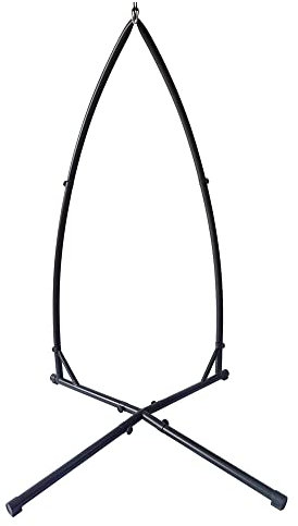 Hängesessel Gestell Belastung bis120 kg, Hängestuhlgestell Schwarz, Hängesitz Ständer Indoor und Outdoor für Kinder und Erwachsene