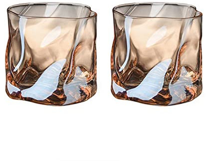 Glaskoppar/Glastumlare 2 st Hushållsdryckglasögon Frostat förvrängd glas Vattenkopp Enkel Nordisk Tea Cup Cocktail Cup Vattenkupa Dricksglas (Color : C)