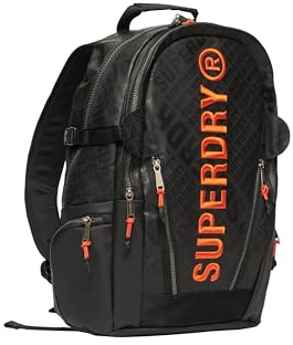 Superdry Damen Tarp AOP Rucksack Schwarz Durchgehend Bedruckt 1SIZE