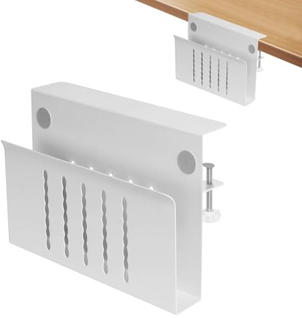 Decorhome Soporte Lateral de Escritorio para Laptop, Estante de Abrazadera de Metal, Organizador de Escritorio Multifuncional para disipación de Calor, Estante portátil para Dormitorio, Estudio, Sala