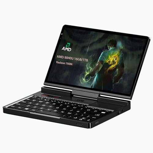 GPD Pocket 4 Mini Laptop 8.8 Touch Screen Aluminum Shell UMPC Win 11 Home OS AMD Ryzen 7 8840U 16GB/1TB (Amber Black)