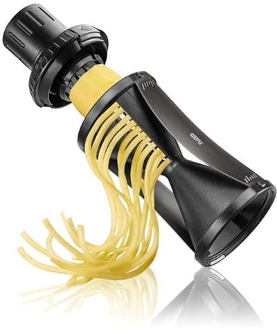 GEFU Spiralschneider SPIRELLI 2.0 Black Edition mit Gemüsehalter & Bürste, Julienne-Schneider für Gemüse bis Ø 5 cm mit 2 Schnittgrößen