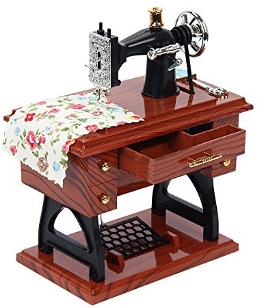 Kitchnexus Vintage Nähmaschinen Musik Box Perfekte Dekoration und Geschenk