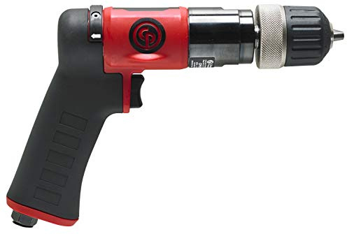 Chicago Pneumatic CP9287C - Air Power Drill, 3/8 Inch (10 mm), Keyless Chuck, Pistol Handle, 0.62 HP / 460 W, Stall Torque 4.1 ft. lbf / 5.5 NM, 3000 RPM, Hand Drill, Power Tools & Home Improvement