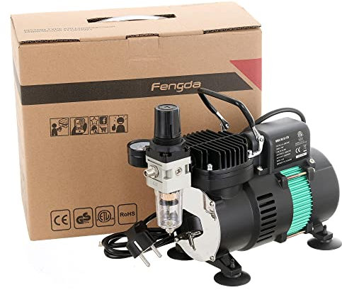 FENGDA - Compressore per aerografo con doppia ventola