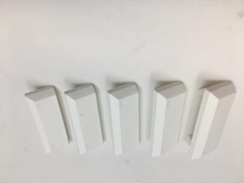 5 Stück Wasserschlitzkappen für Schüco Alu und PVC Fenster und Türen Weiß.