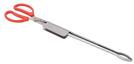 Pinza per Pesce Pinza a Forbice Pinza per Granchio Manici in Plastica in Acciaio Inossidabile Lunghezza 51 Cm Design con Punta a Fessura Pinza a Forbice Resistente Al Calore per (Piegare la bocca)