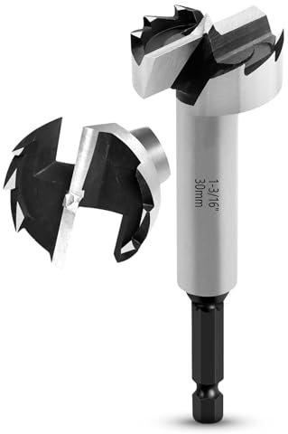 NICAVKIT Broca Forstner 30 mm para Madera, Dientes Múltiples, Cortador De Agujeros Con Vástago Hexagonal