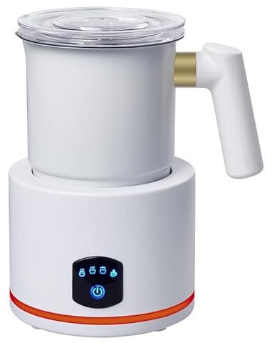 Montalatte Elettrico, Montalatte Elettrico in acciai inossidabili, Automatico 4 in 1 Cappuccinatore Elettrico, Design Diviso, Adatto per Caffè, Latte Caldo, Cappuccino, Macchiato, ecc.