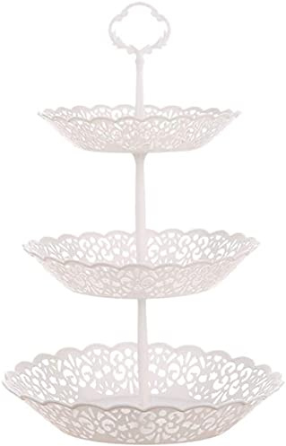 TSTSM Fruit Basket Fruit Etagere Fruit Bowl Plastic Cupcake Dessert Stand Fruit Basket Removable 3 Etagere Fruit Baskets Vegetables Fruit Snacks Bread Display Kitchen