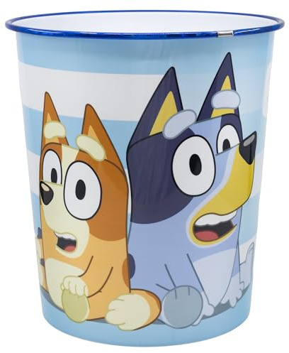 Stor Bluey Waste Bin, Trash Can, Paper Bin, For Kids, Bedroom, Playroom, Office, 22.5cm x 21cm x 21cm (Multicolour)