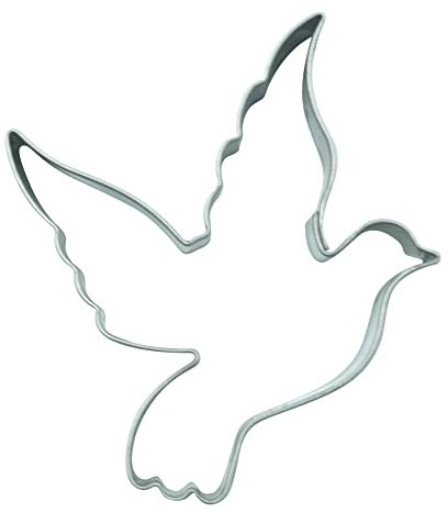 BekkiB - Ausstechform Taube - ca. 6,5 cm, Ausstecher Friedenstaube für Hochzeit, Kommunion uvm. aus Edelstahl, spülmaschinengeeignet - 3492