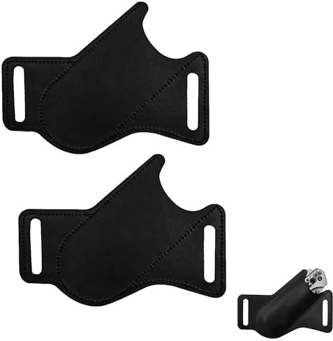 LONGHAO 2 pcs Gaine de Couteau,Etui a Couteau Pliant,Étui à Couteau pour Ceinture,Graine de Couteau Étui à Couteau,Gaine de Couteau,pour Couteau Pliant Petit Couteau de Poche(sans Couteau)