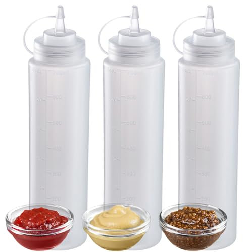 Westmark Quetschflasche – Präzise Dosierung und sauberes befüllen der formstabielen Flaschen mit Mayo, BBQ-Sauce und anderen Flüssigkeiten, hygienisch, BPA-frei – 700 ml